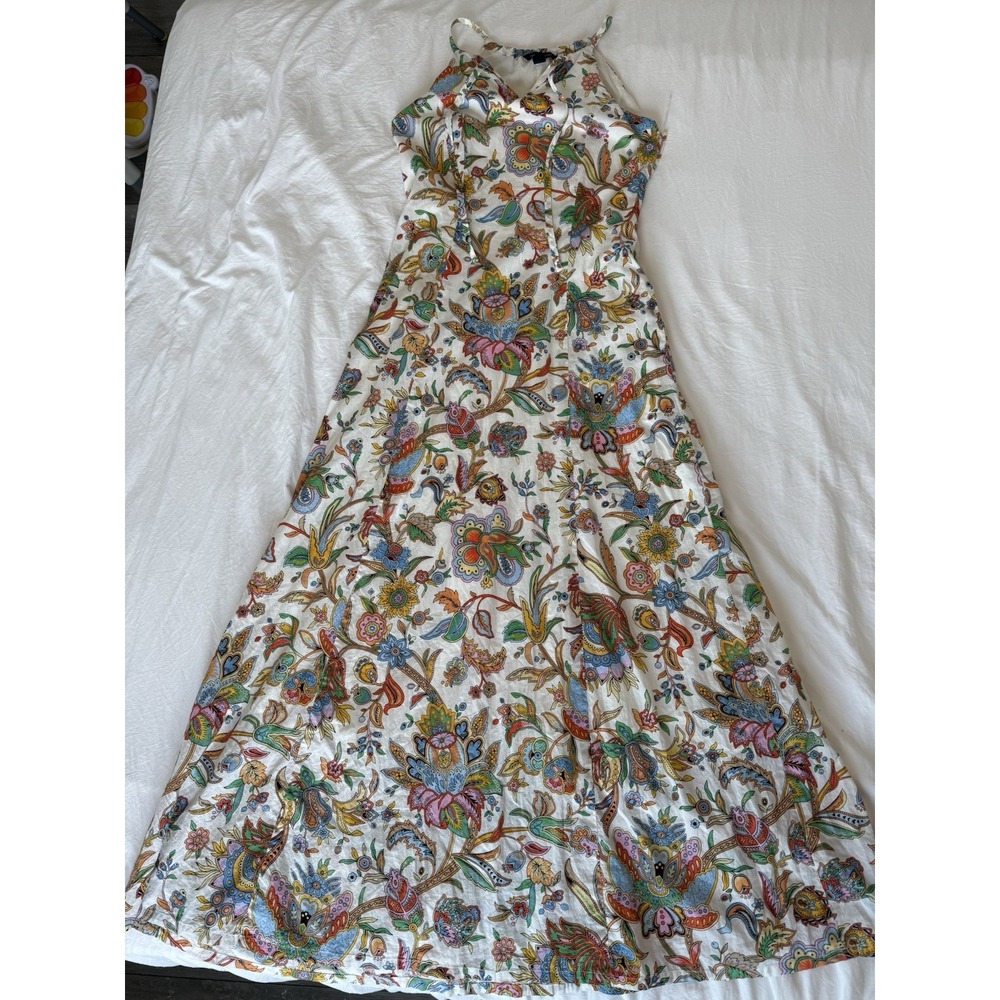 Tommy Hilfiger + Floral + Maxi + Cotton + Boho + XS + Strapy